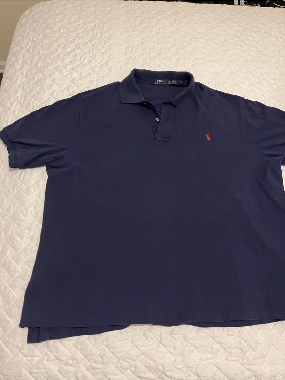 3XB Ralph Lauren Navy Polo with Red Logo